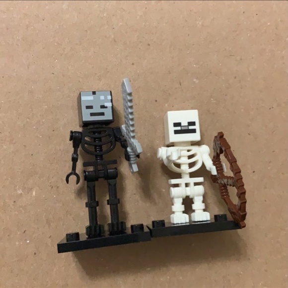 MINECRAFT SKELETON & WITHERED SKELETON (1574&1563) Custom Minifigures - Picture 2 of 5